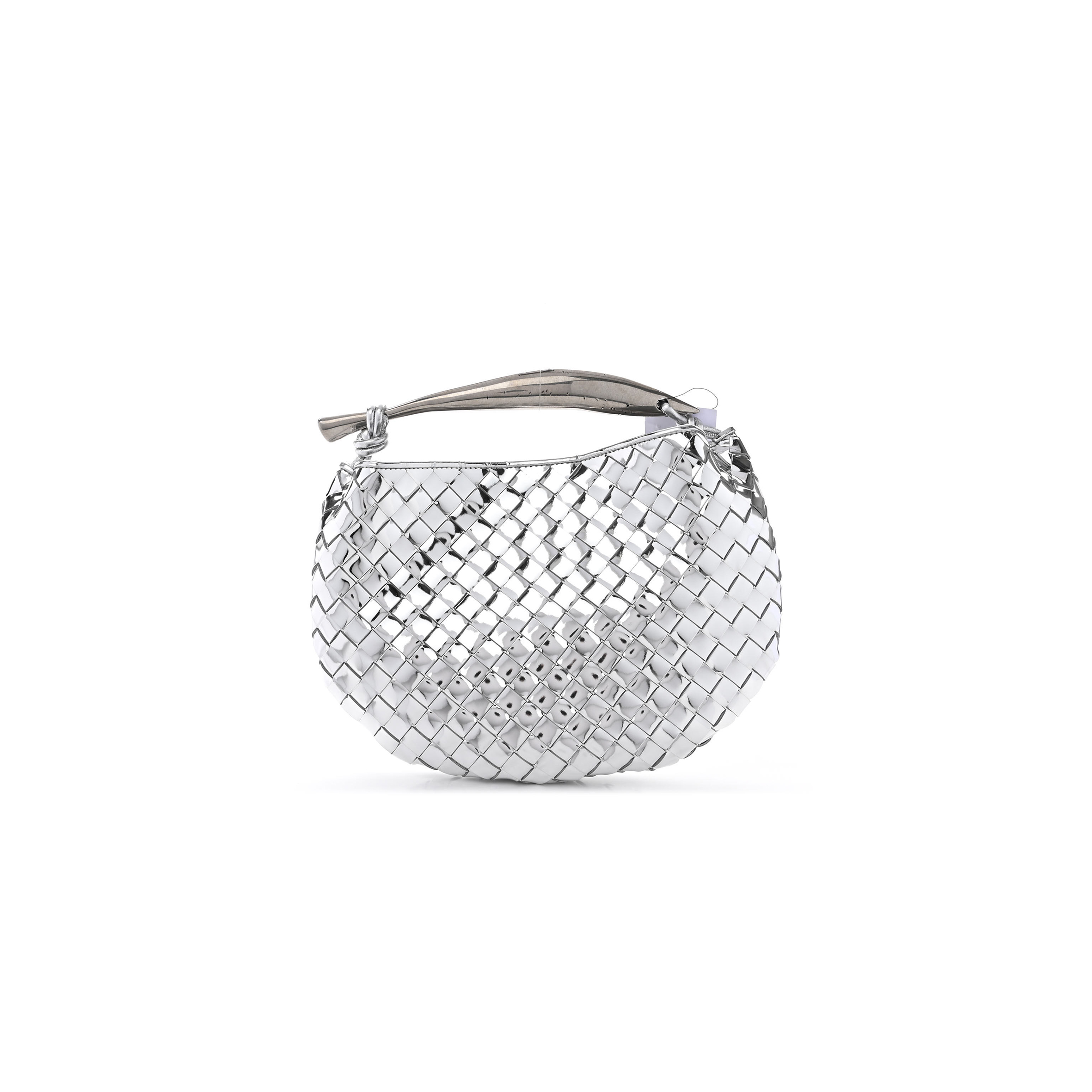 BOTTEGA VENETA MIRROR LAMINATED NAPPA INTRECCIATO SARDINE BAG SILVER (33*24*3cm) BOTTEGA VENETA MIRROR LAMINATED NAPPA INTRECCIATO SARDINE BAG SILVER (33*24*3cm)